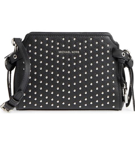 michael kors large womens bag with pad lock and studs|michael kors studded crossbody bag.